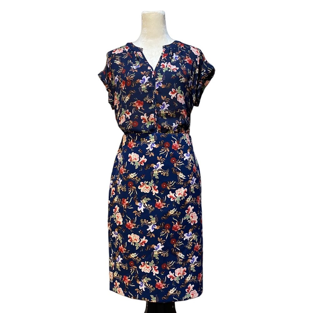 *Two Piece Set* Philosophy Republic Floral Pencil Skirt & Blouse